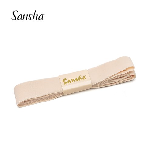 Image of Sansha Professional Pink Drawstring Elastic Ribbon for Pointe Shoes – Durable Ballet Shoe Ties for Enhanced Fit and Comfort