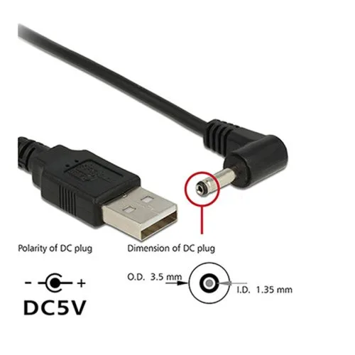 Conector DC acodado 3,5