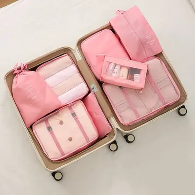 Image de Organiseur de Voyage 8 Pièces - Cubes de Rangement pour Valise