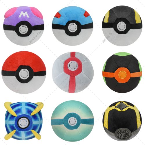 Imagen de Peluches Pokémon de Alta Calidad: Poké Ball, Master Ball, Ultra Ball, Premier Ball y Más – Juguetes Suaves y Coleccionables para Fans de Anime