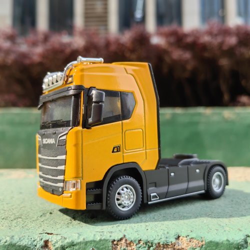 Zdjęcie 1:50 Alloy Diecast Duży model ciężarówki Zabawka symulująca kontener Zabawka dźwiękowa i świetlna Mo...
