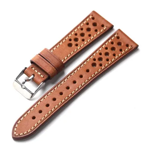 Image de Bracelet Cuir Italien Ultra Fin - Design Ventilé pour Hommes