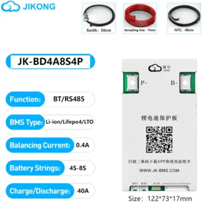 Image de BMS Intelligent pour Batterie LiFePO4 12V-72V