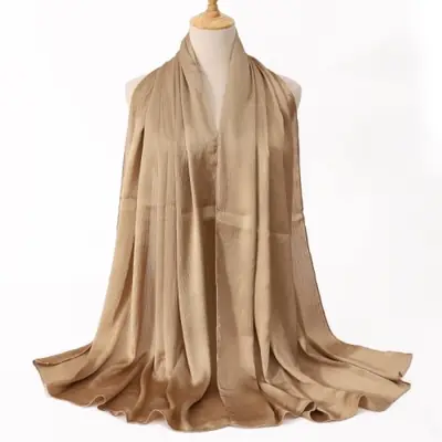 Image de Hijab Soie Satiné Long & Élégant - 180x70 cm