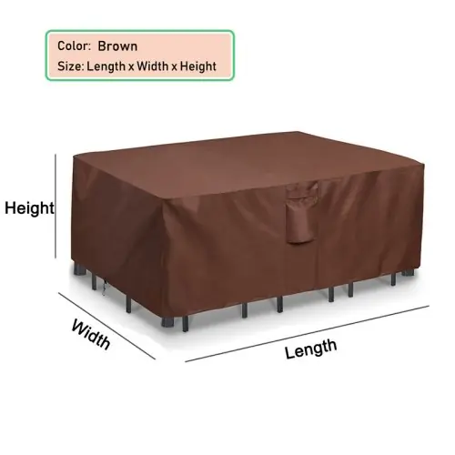 Image de Housse de jardin imperméable 420D - Protection totale pour votre mobilier extérieur