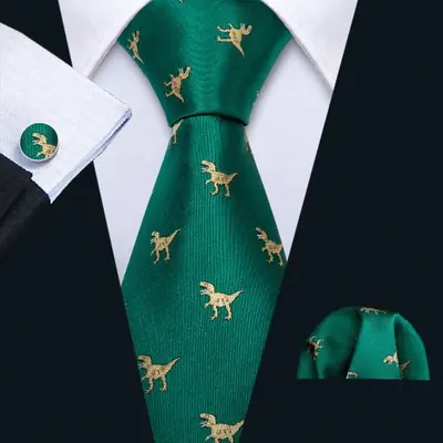 Image de Cravate Homme Soie Animal Design - Ensemble Élégant