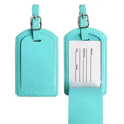Image de Étiquette de Bagage en Cuir Personnalisée