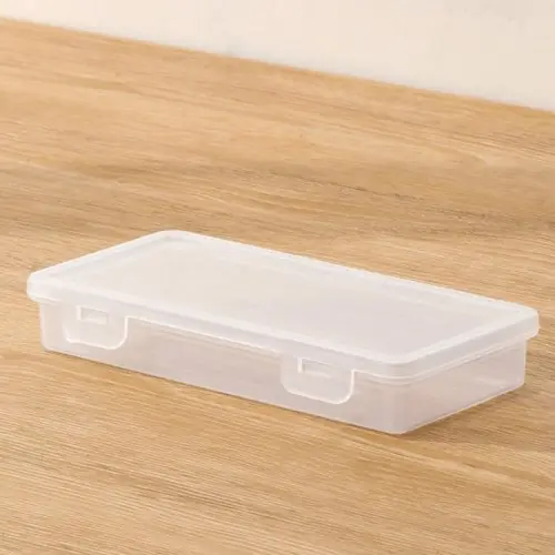 Image de Boîte de Rangement Transparente pour Stylos et Fournitures
