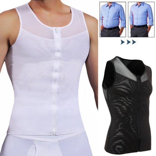 Imagen de Faja Moldeadora para Hombre con Cremallera – Ropa Interior Compresora para Abdomen y Ginecomastia, Entrenador de Cintura con Efecto Adelgazante