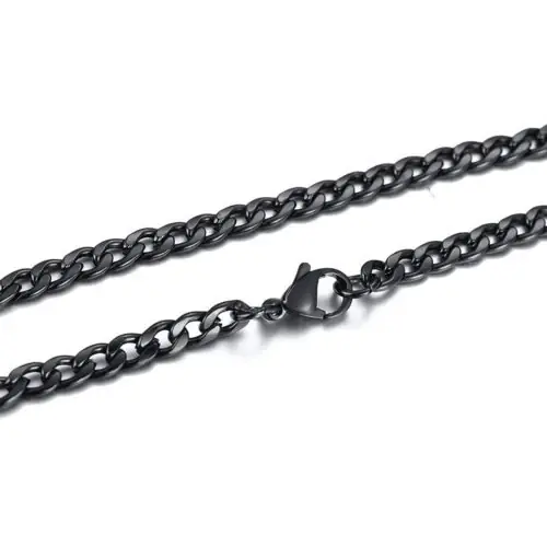 Maille gourmette cubaine noire