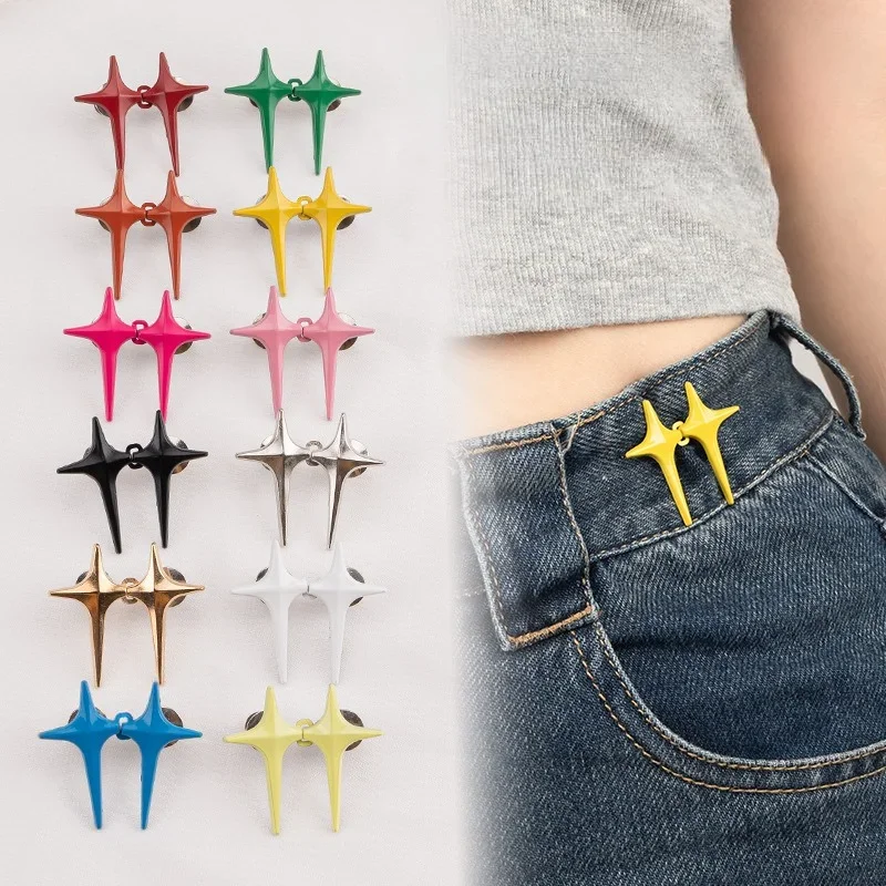 Image de Boucles de Taille Étoile Croisée - Clips Réglables pour Jeans