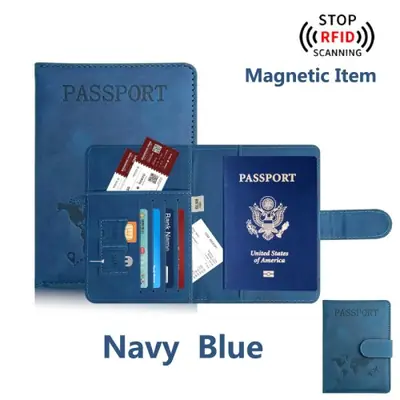 Image de Porte-Passeport en Cuir PU - Élégant & Pratique