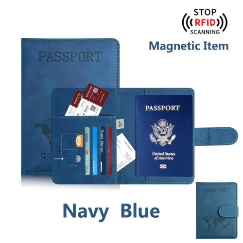 Image de Porte-Passeport en Cuir PU - Élégant & Pratique