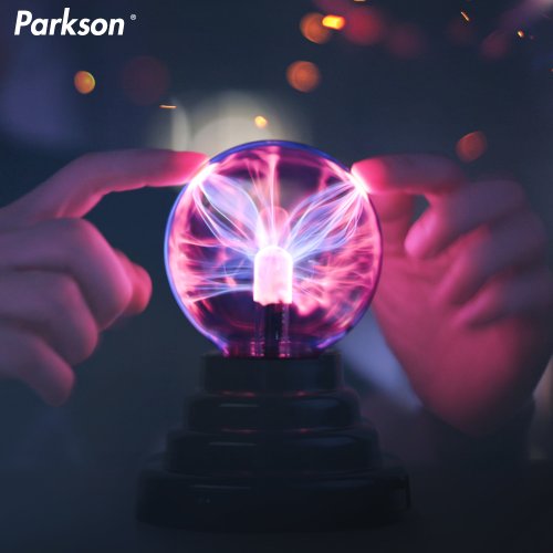 Imagen de Lámpara de Bola de Plasma Mágica de 3 Pulgadas con Luz Nocturna Táctil, Iluminación Ambiental Eléctrica de 220V, Esfera Luminosa para Mesa, Regalo Ideal de Navidad para Niños