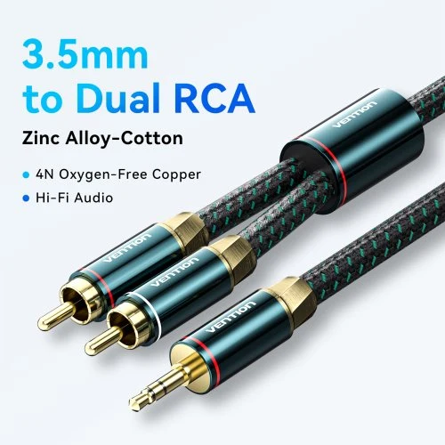 3.5mm a doppio rca