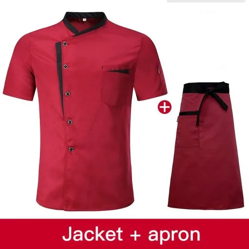 Red with apron