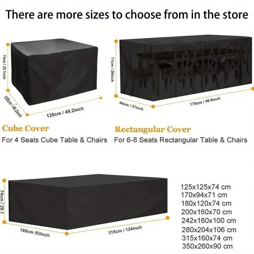 Image de Housse de Protection Table de Jardin - Grande Taille UV & Étanche