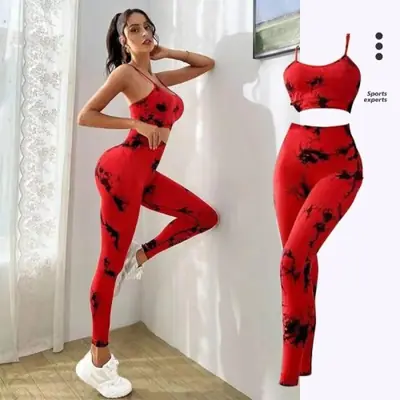 Image de Ensemble Yoga Fitness Femme - Soutien-Gorge + Leggings Haute Taille
