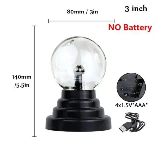 Image de Boule de Plasma LED Tactile - Veilleuse Magique pour Enfants