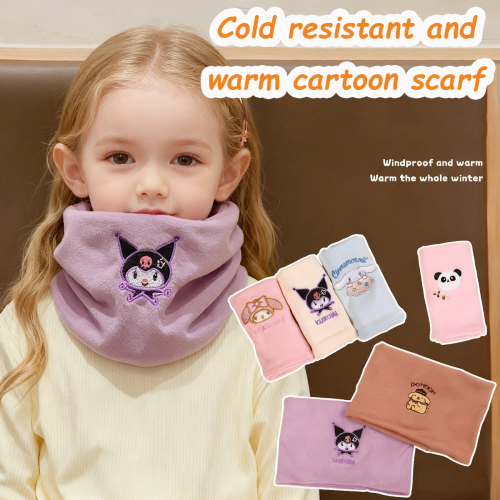 Bild von Sanrio Kinder-Schal mit Kuromi, Cinnamoroll und My Melody – Weicher, winddichter Winterschal für Mädchen und Jungen als Geschenk