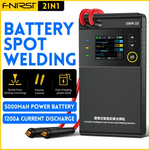 Imagen de FNIRSI SWM-10 soldador por puntos de batería portátil DIY Mini máquina de soldadura 18650 paquete de batería herramienta de soldadura 5000mah soldable 0,25mm