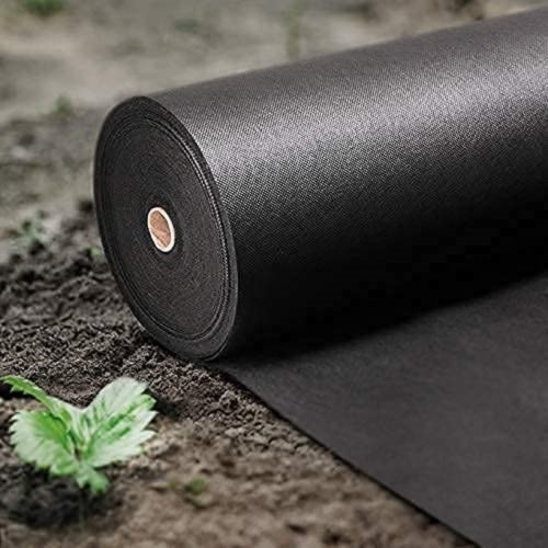 Immagine di Barriera per erbacce in tessuto paesaggistico da giardino Tappetino da giardinaggio per vialetto resistente Copertura a terra in polipropilene Letti rialzati per fiori e verdure L