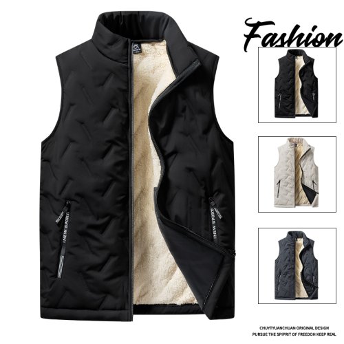 Gilet Homme Coton Chaud Col Montant - Grande Taille