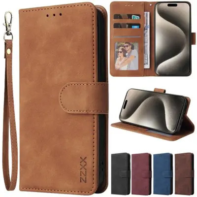 Étui Portefeuille Cuir Magnétique pour iPhone