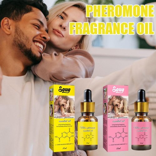 Immagine di Olio Profumato Naturale con Feromoni per Uomini – 10 ml, Attrazione Femminile Potenziata con Fragranza Seducente Infusa di Feromoni