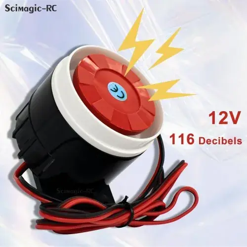 Image de Sirène d'Alarme Miniature 12V - Forte Puissance Sonore