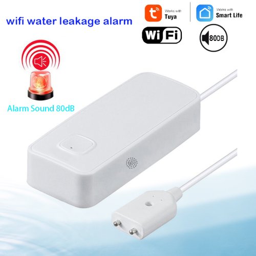 Zdjęcie Tuya Smart WiFi 2.4G Czujnik wycieku wody Zdalny monitor poziomu wody z systemem alarmowym dla automatyki domowej