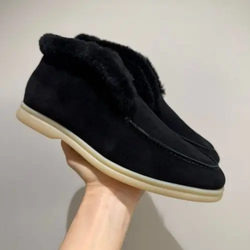 Image de Bottines Hiver Femme - Cuir Véritable & Fourrure Chaude