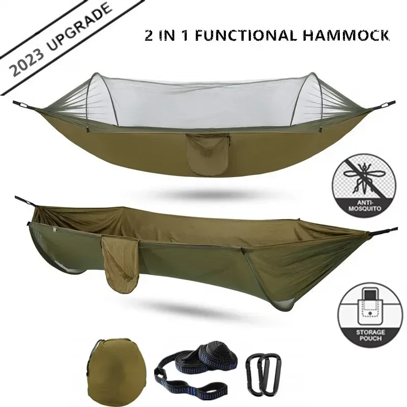 Bild von Leichte Hängematte mit Moskitonetz – Ideal für Camping & Outdoor