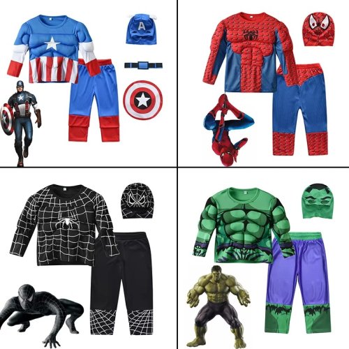 Zdjęcie Kostium Superbohatera – Hulk, Kapitan Ameryka, Spider-Man – Idealny na Karnawał i Halloween!