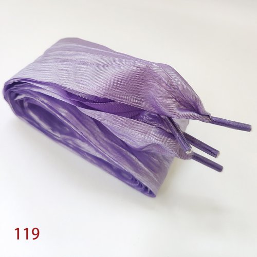 Bild von Breite Schleife Schnürsenkel – Elegante Weiß Seide