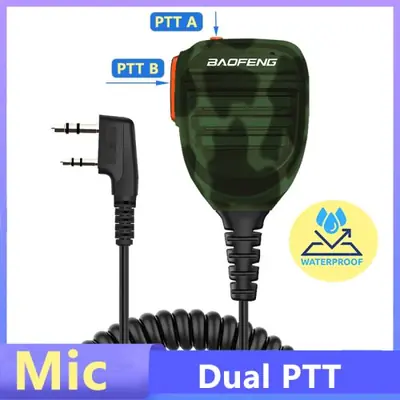 Image de Talkie-Walkie Haut-Parleur Étanche PTT pour UV5R, UV16 Pro & Plus