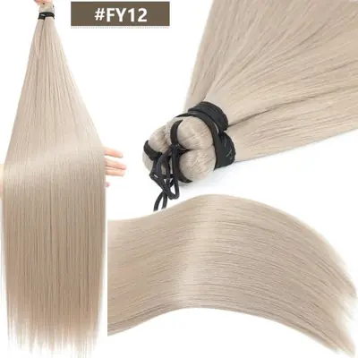 Image de Tresses Synthétiques 3 Pièces - Blond Ombré & Gris Élégant
