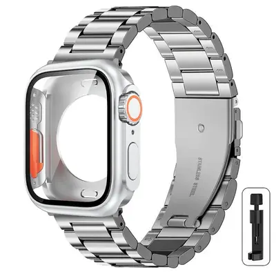 Image de Bracelet Ultra-Boîtier en Acier Inoxydable pour Apple Watch
