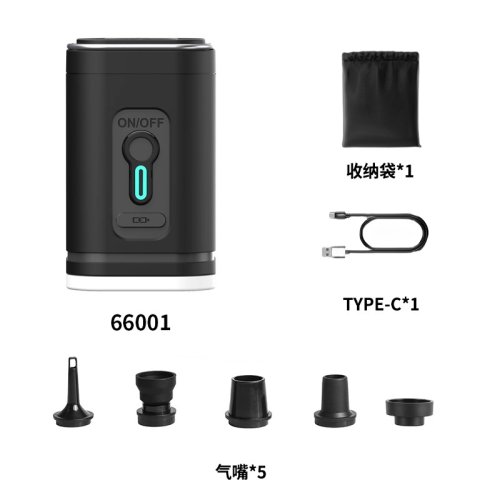 Imagen de Bomba de Inflado Inalámbrica Yiju Mini Compresor de Aire Portátil para Coches, Cama Hinchable, Anillos de Natación y Otros Accesorios - Multifunción con Alta Potencia