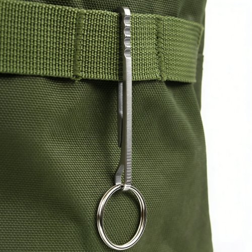 Bild von EDC-Werkzeug-Geldbörse aus Edelstahl – multifunktionaler Schlüsselanhänger-Karabiner-Geldclip, unverzichtbares Outdoor-Camping-Zubehör