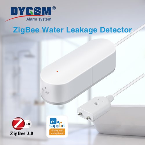 Zdjęcie Ewelink Zigbee3.0 Alarm z czujnikiem wody Detektor wycieku wody Alarm zalania System alarmowy przepełnienia Współpracuje z bramką Zigbee