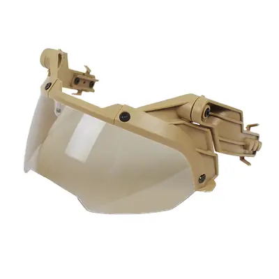 Image de Casque Tactique Demi-Masque avec Lunettes Rabattables