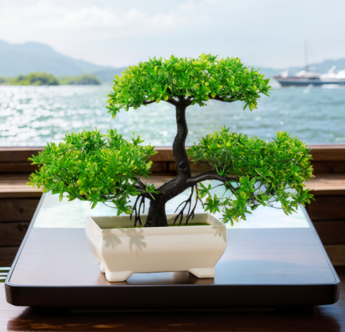 Immagine di Bonsai Artificiale Miniatura – Decorazione Elegante per Casa e Giardino