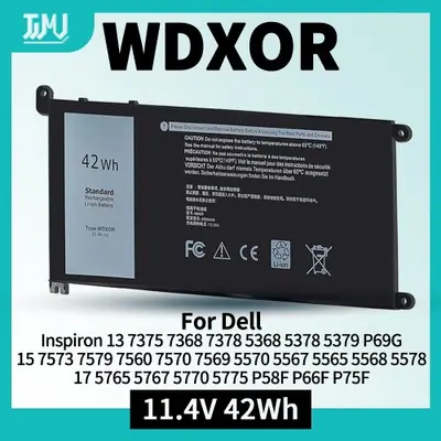 Image de Batterie 11.4V pour Dell Inspiron 13/15/17 - Compatible avec plusieurs modèles