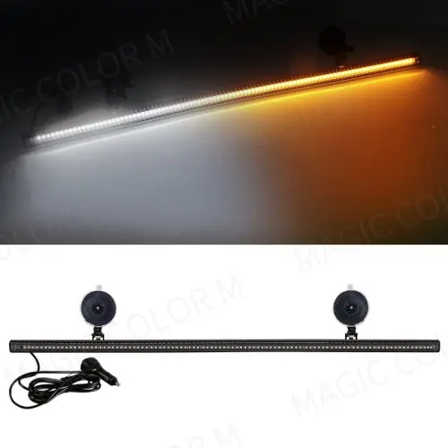 Image de Barre LED Stroboscopique 96 LEDs pour Voiture - Clignotant d'Urgence