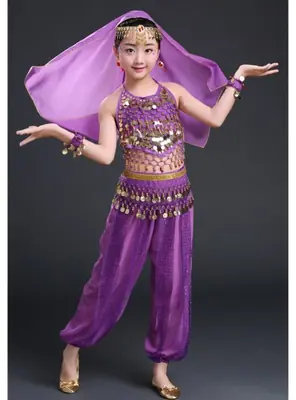 Image de Costume de Danse du Ventre Enfant - Ensemble 7 Pièces