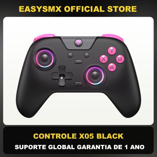 Imagen de Controlador de mando inalámbrico EasySMX X05 con Bluetooth, Dongle, con cable para PC/teléfono/interruptor/vapor Gamer, efecto Hall