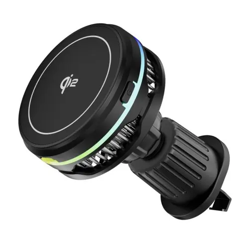 Image de Chargeur Voiture Qi2 avec Refroidissement Par Glace & Support Magnétique