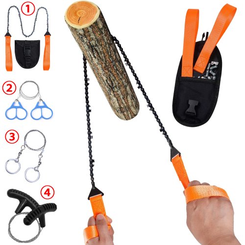 Image of Compact Portable Survival Chainsaw – 4-Style Handheld Emergency Tool for Camping, Hiking, Outdoor Adventures & EDC Preparedness