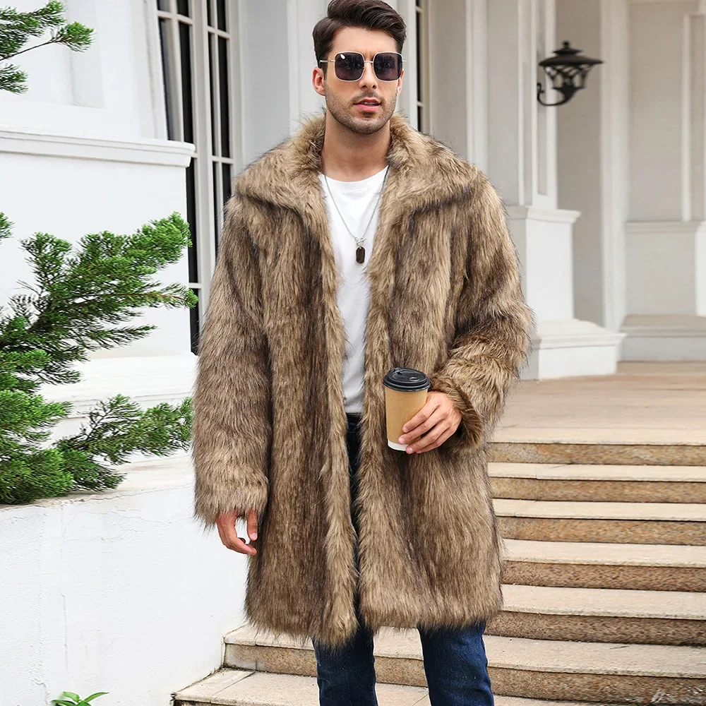 Image de Veste en fausse fourrure de renard pour homme - Chaud & Luxueux